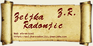 Željka Radonjić vizit kartica